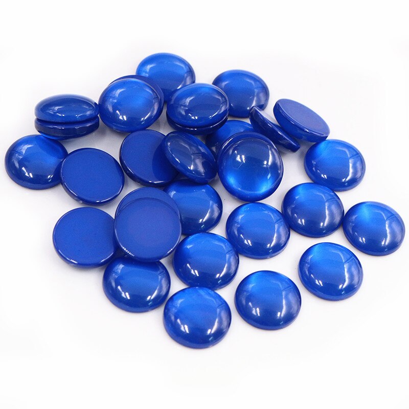 Nueva 40 Uds 12mm camafeo de resina con parte posterior plana de colores mezclados: G6-34