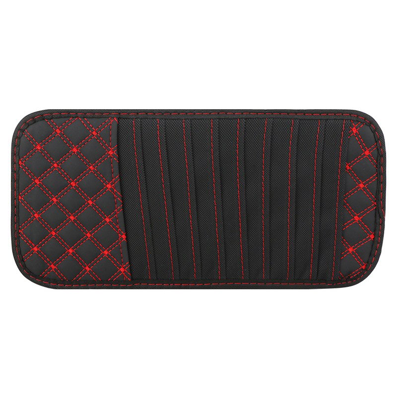 DVD Lagerung fallen Auto Sonnenblende CD Rabatt Halfter CD DVD Lagerung Tasche Tasche Fahrzeug Organizer Auto Innen Zubehör: rot Linie