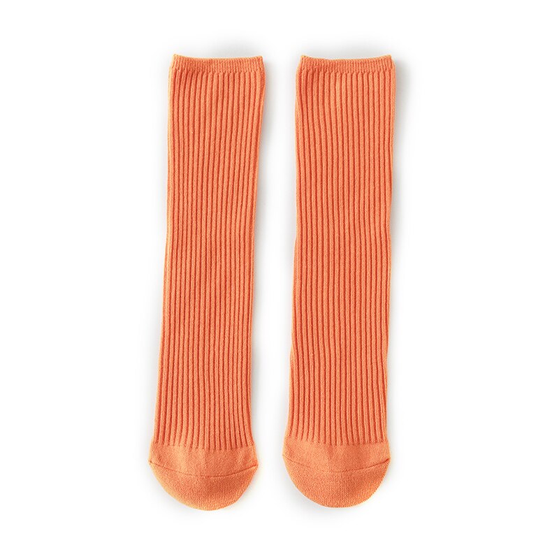 1 paar Eltern-Art Socken Für freundlicher Erwachsene Doppel Nadel Feste Farbe Socken Baby Hohe Socken Jungen Mädchen socken Frühling Herbst: 07