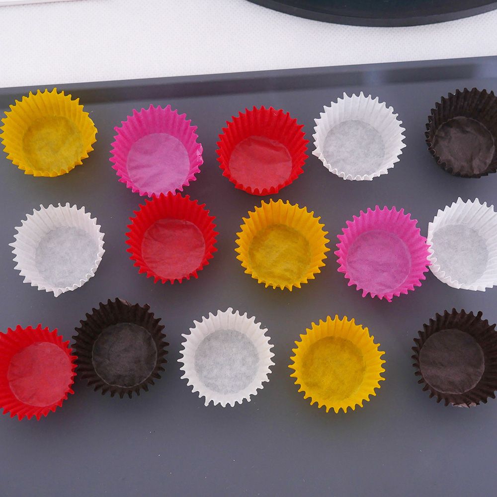 1000 stks/pak Mini Ronde vorm Papier Vormpjes Cake Cupcake Liner Bakvorm Bakvormen Maker Mold Lade Bakken kerstcadeaus