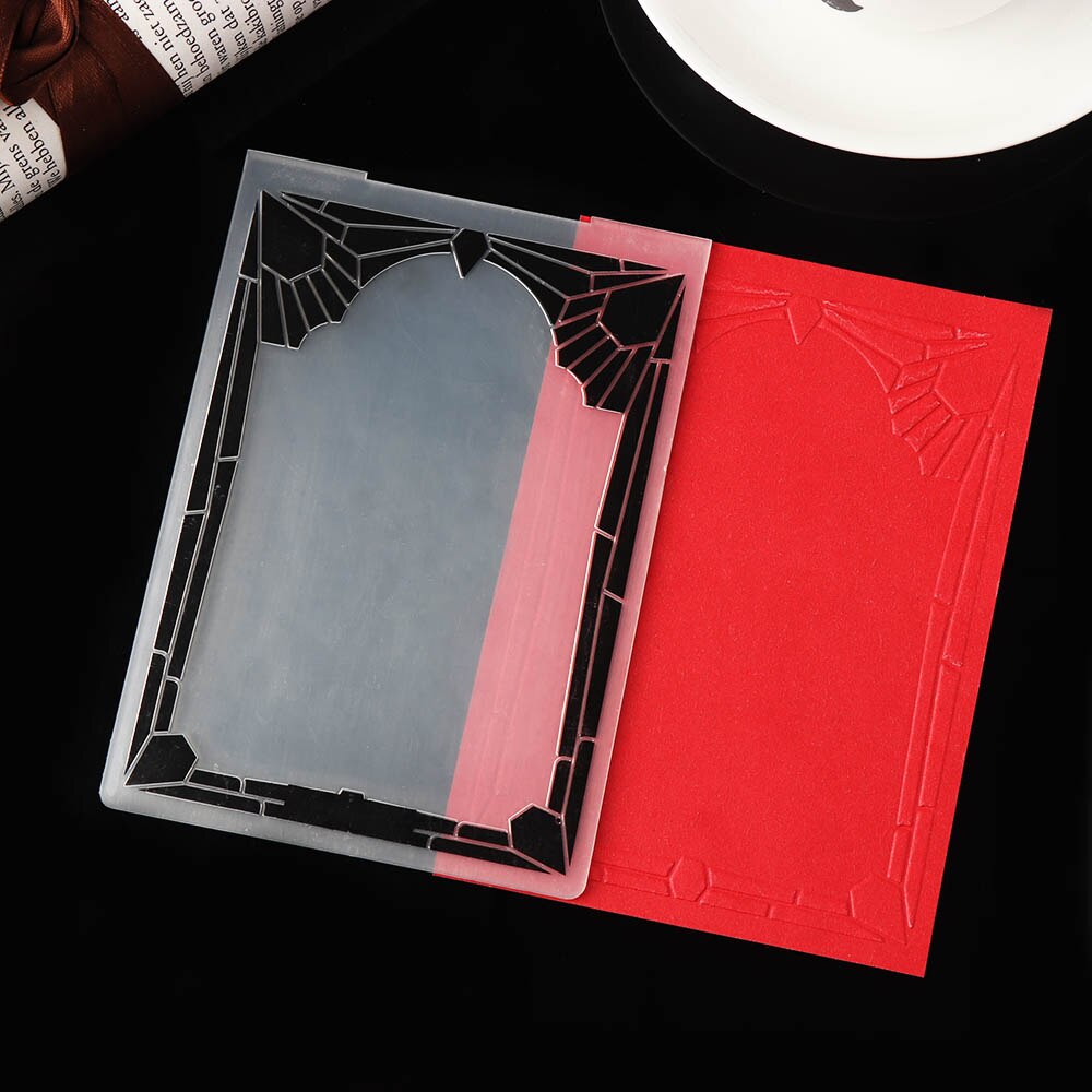 1PC Various Pattern Plastic Embossing Template DIY Scrapbook Paper Craft Album Cards Handcraft Plastic Template: 15
