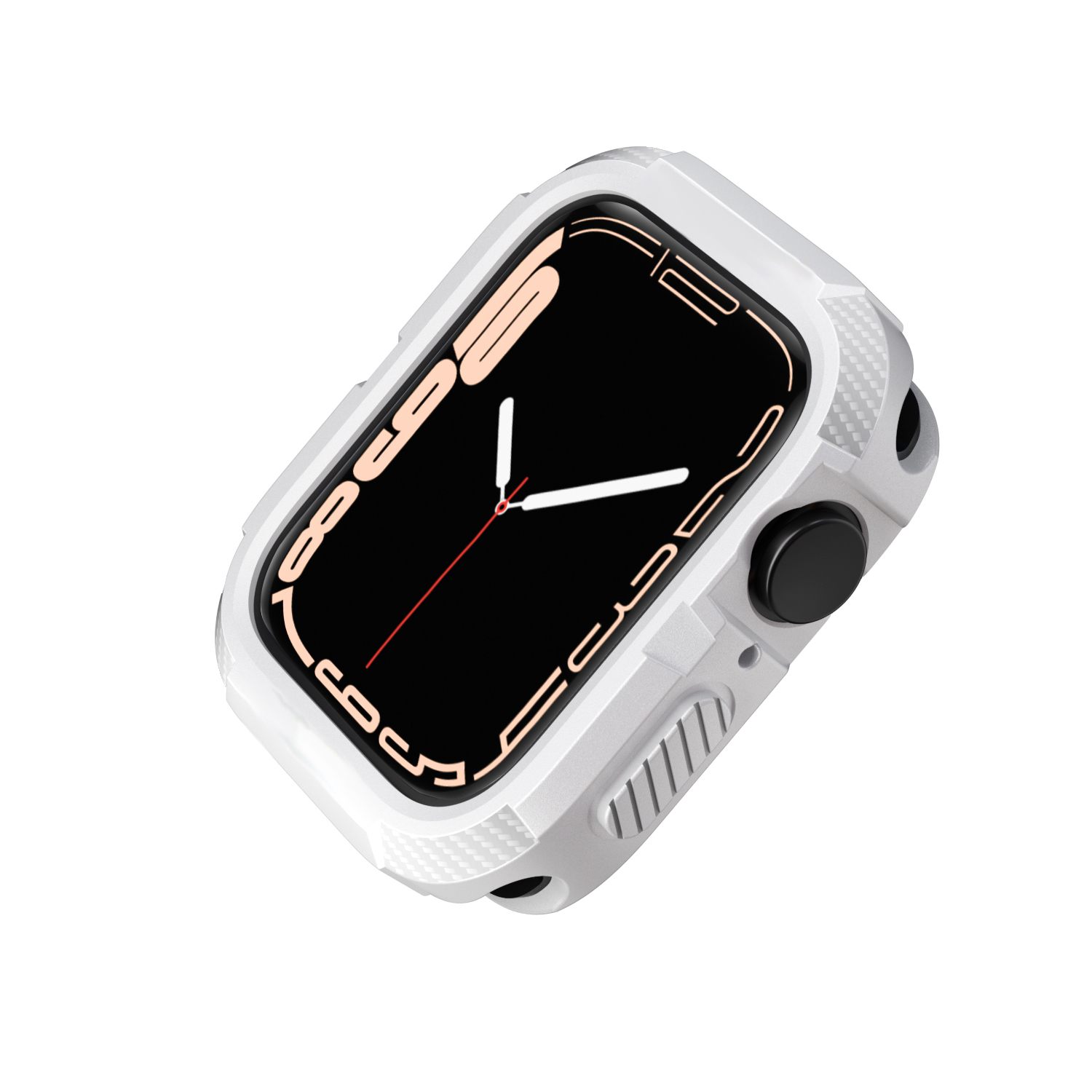 Wytrzymałe etui na Apple Watch Case 44mm 40mm 45mm 41mm 9 8 se 6 3 iWatch Accessorie TPU Screen Protector Apple watch serie 7 case: WHITE / 2-3,9 cala