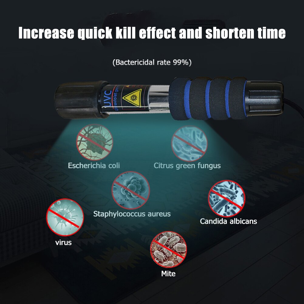 Portable Handheld UV Sterilization Sanitizer Light Stick Home Travel Waterproof Kill Bacteria Disinfection Lamp Wand Sanitizer