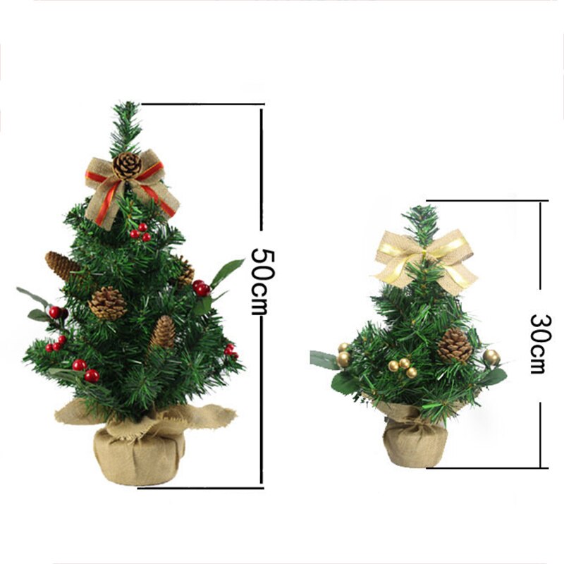 3 stuks kleine kerstboom met verlichting 16,5 cm hoog tafelblad