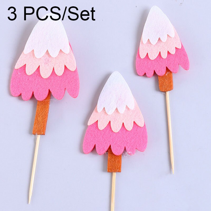 Small Tree Cake Topper Happy Birthday Party Decor Kids Boy Girl Birthday Cake Decor 1st Birthday Cupcake Toppers: 5