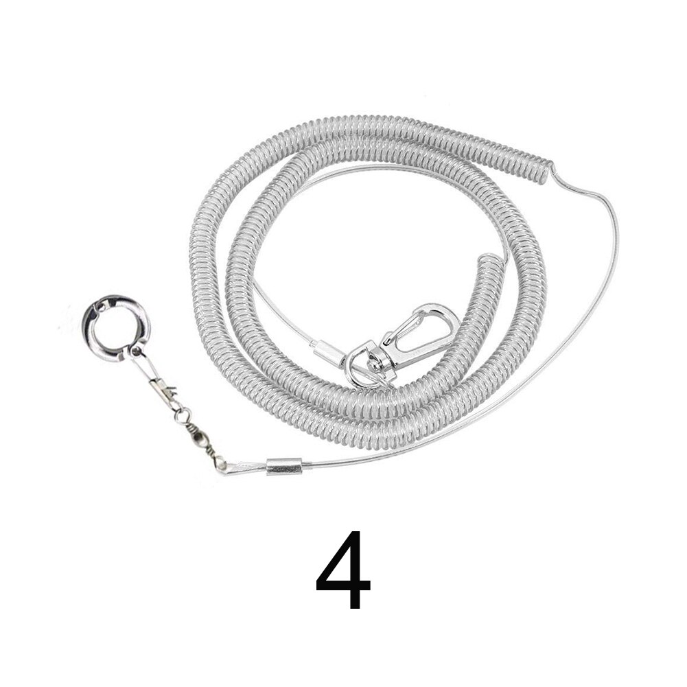 3 Meters Cockatiel Flexible Bird Harness Anti Bite Outdoor Leash Plastic With Leg Ring Ultra Light Parrot Flying Training Rope: 4