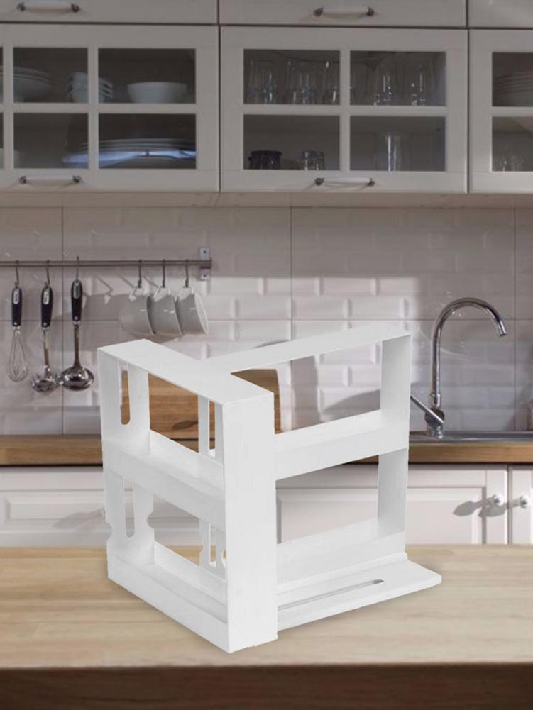 Kitchen Spice Organizer Rack Multi-Function Rotating Storage Shelf Slide Kitchen Cabinet Cupboard Organizer Kitchen Storage Rack