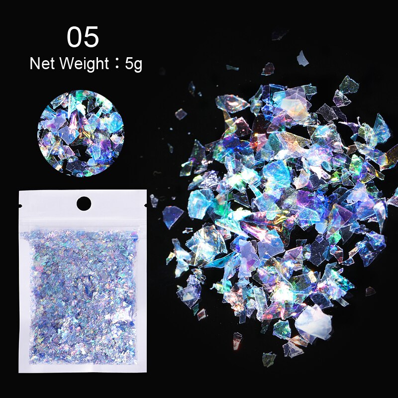 Or Rose 3D hexagone ongles paillettes flocons Nail Art paillettes poudre paillettes scintillantes vernis manucure décorations ongles accessoires: 28