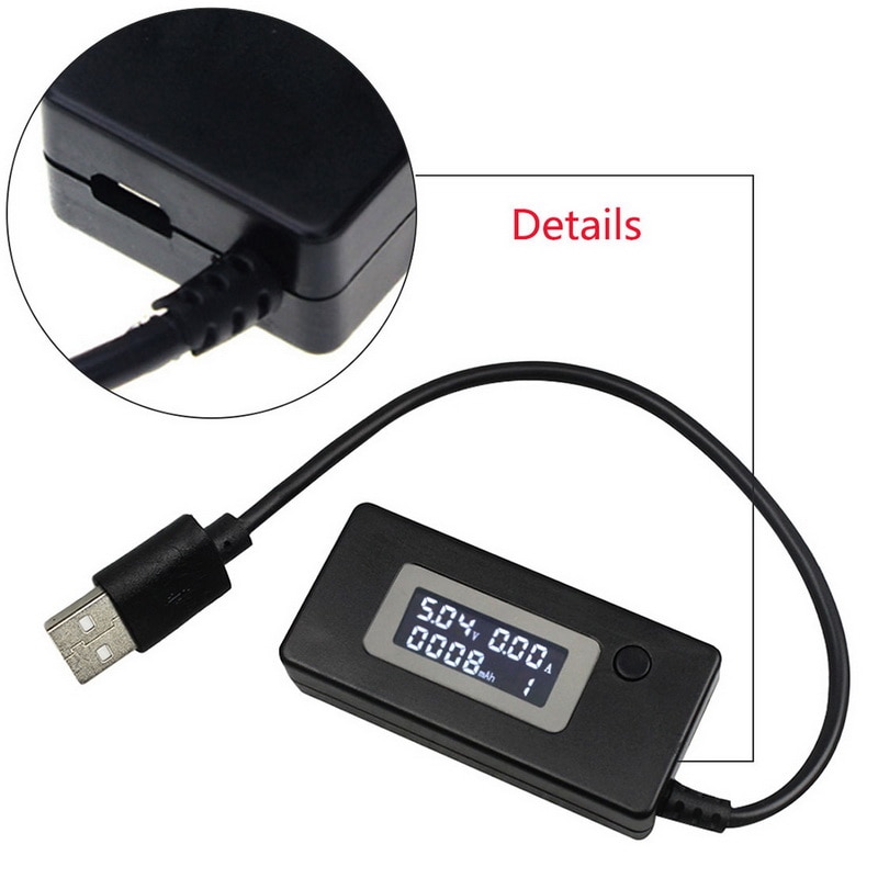 Usb Tester Medidor De Corriente De Voltaje Portátil Arts Cargador Móvil Capacidad Detector Monitor Voltímetro Amperímetro