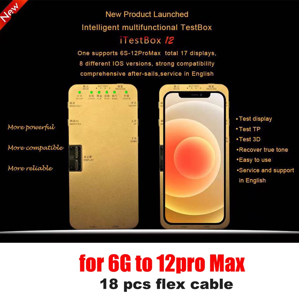 Flex Cable S200 LCD Screen Display Tester For iPhone 12 Pro Max Mini 11 XS XR X 8 6S 6G Plus 3D Touch Testing Box True Tone Fix