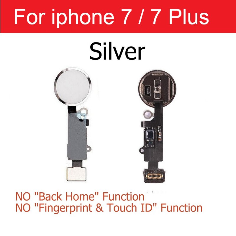 Home Button Flex Cable Assembly For iPhone 5S SE 6 6s 7 8 Plus Home Button Screen On Contral Flex Cable Replacement Repair Parts: For i7 7plus Silver