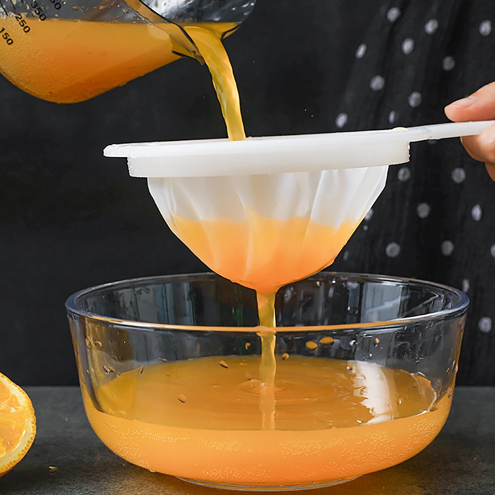 100/200/400 Mesh Reusable Nylon Ultra Fine Filter Mesh Strainer Spoon Sieve Soy Milk Juice Coffee Food Filter Kitchen Colander