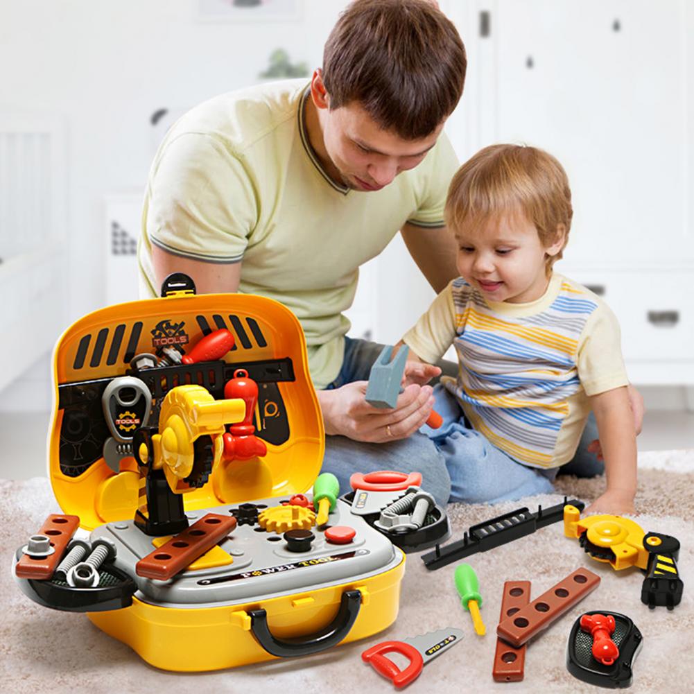 Pretend Play Speelgoed Onderhoud Kit Bus Shape Praktische Vermogen Plastic Beauty Accessoires Ouder-kind Interactief Spel Speelgoed