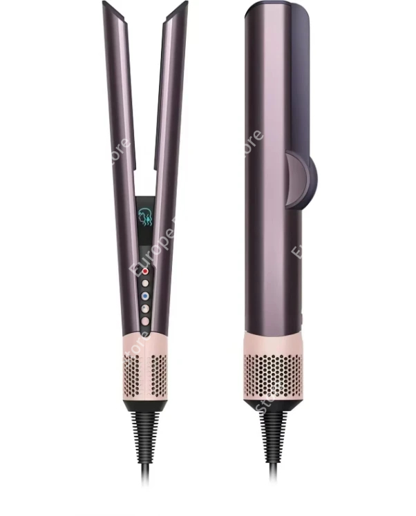 2-in-1 professioneller, schnell trocknender Haartrockner und Glätteisen, Negativ-Ionen-Eisen, langlebiges Styling-Werkzeug, nasser und trockener Lockenstab: Lila / 32 mm