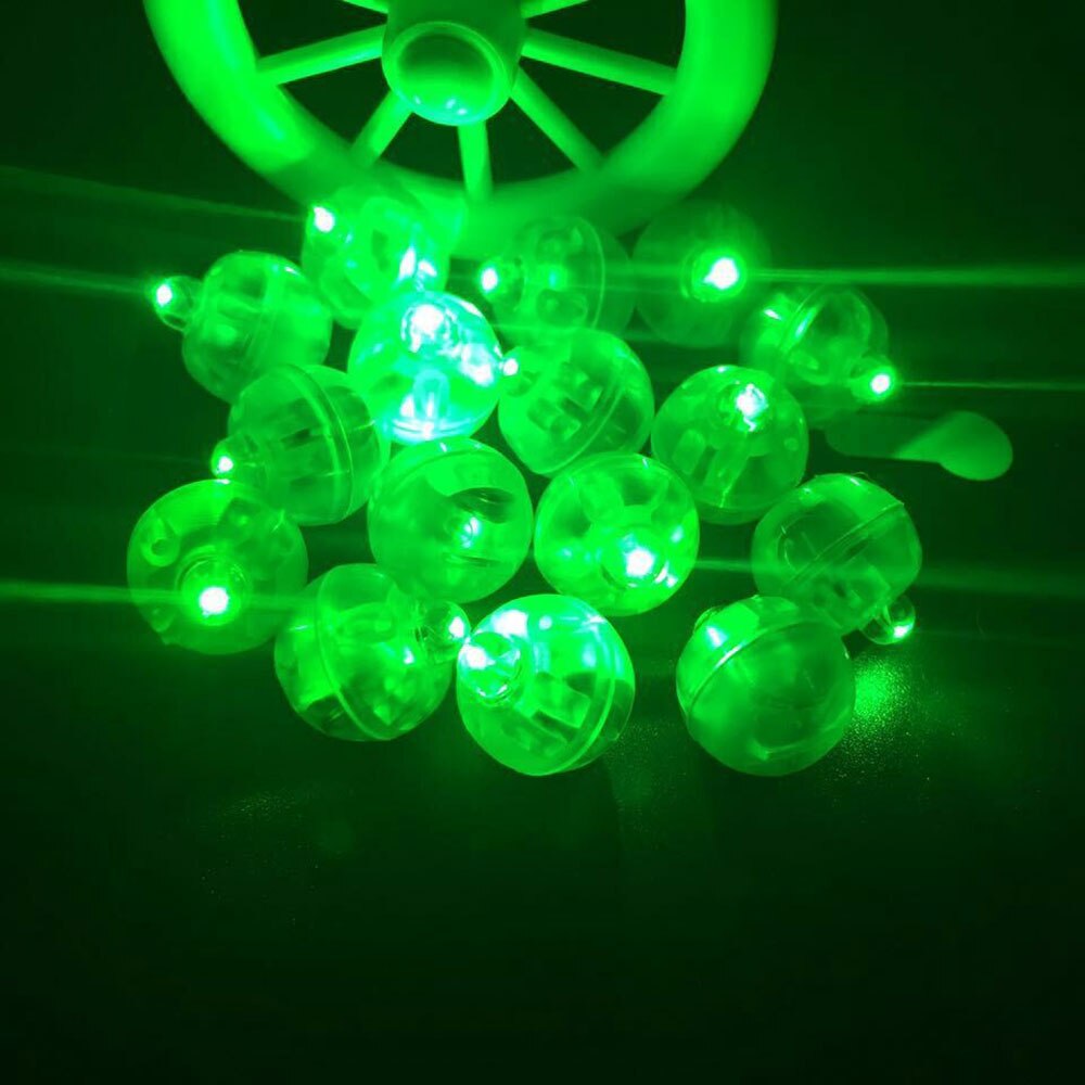 50 Uds./Flash globo lámpara cumpleaños papel linterna decoración de globos para bodas lotería alta globos brillantes LED Flash globo lámpara: green