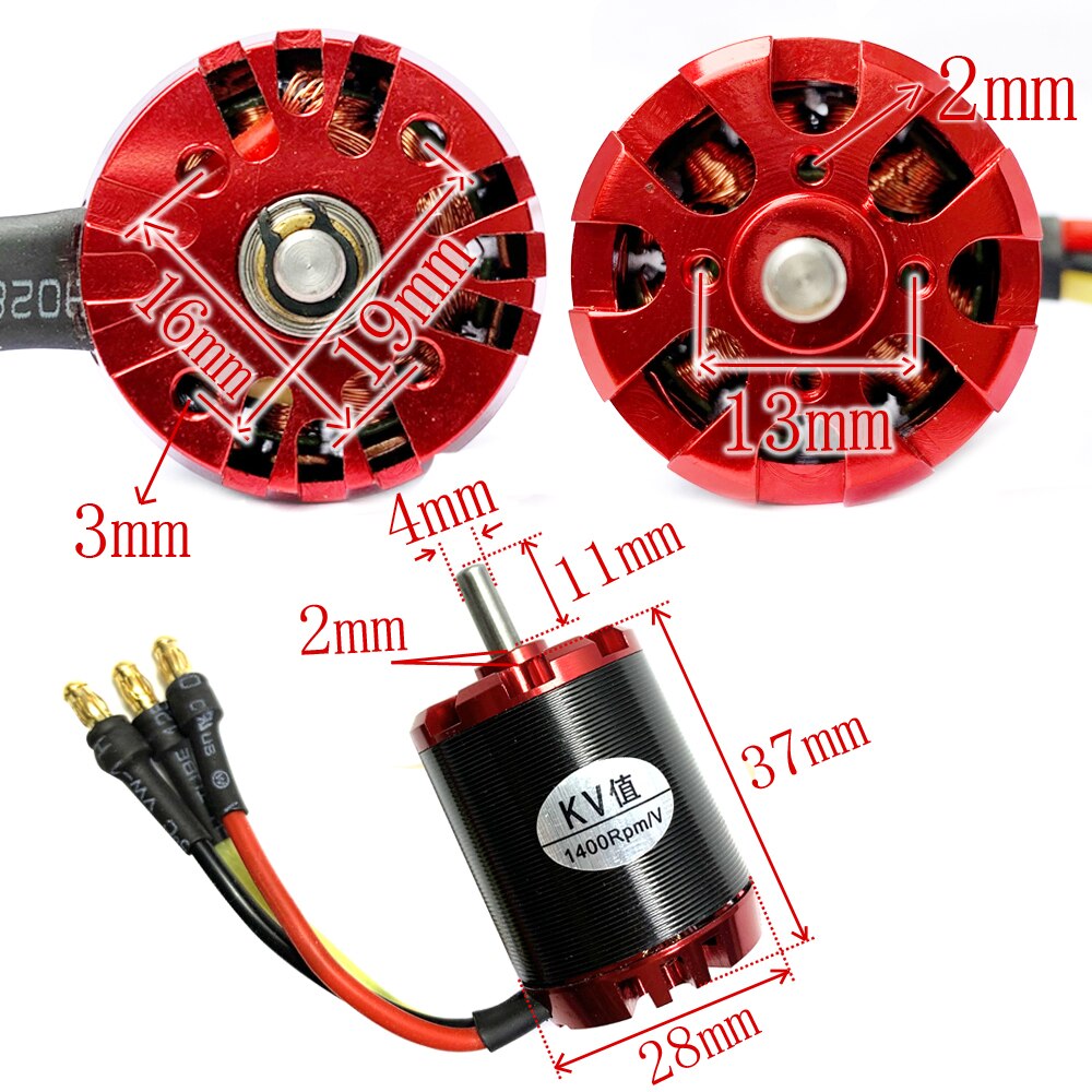 1pc N2836 Swiss Motor Brushless Outrunner Motor Strong power supply 1400KV High Torque High Power High Speed Brushless Motor