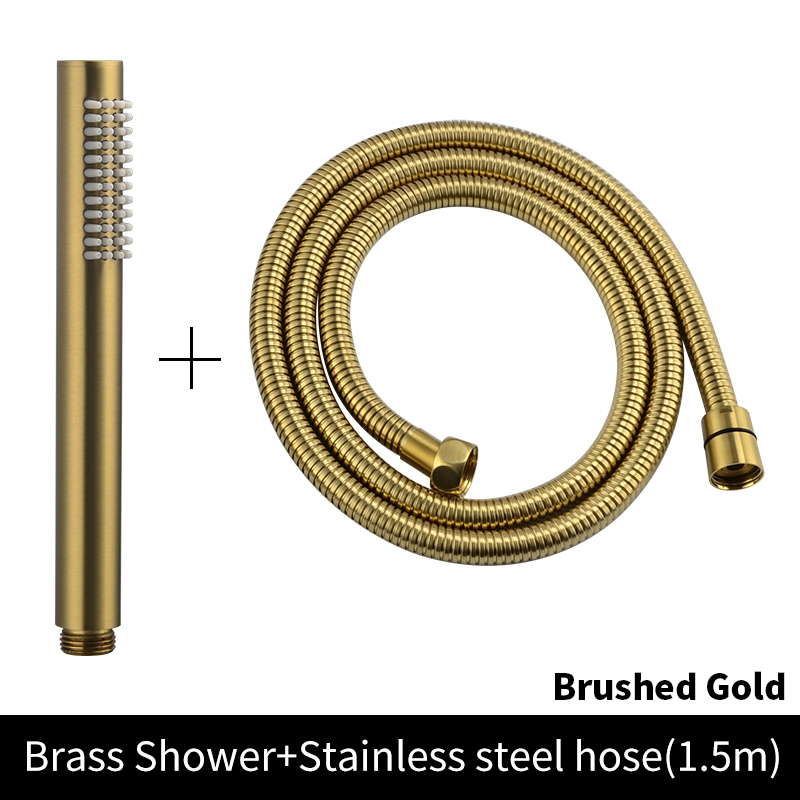 Durcheinander-Duschkopf, wassersparend, für Badezimmer, Handbrause, Sprühgerät-einstellen, Schwarz/Weiß/RoséGold/Badesprinkler aus gebürstetem Nickel/Chrom: Orange