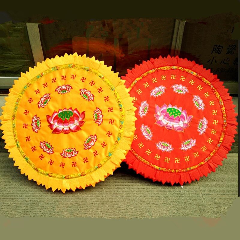 Buddhist Supplies Futon Kuhon Lotus Meditation Mat Handmade Embroidery Lotus Worship Buddha Mat Yoga Mat Temple Decoration