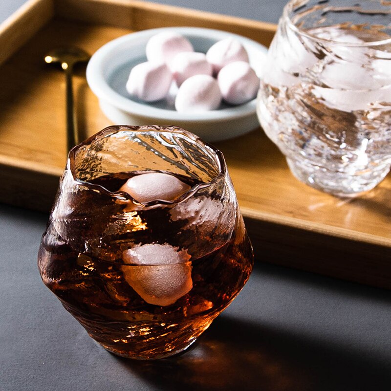 Japanese Handmade Hammered Whiskey Glass Heat-resistant Juice Cup Liquor Whisky Crystal Wine Glass