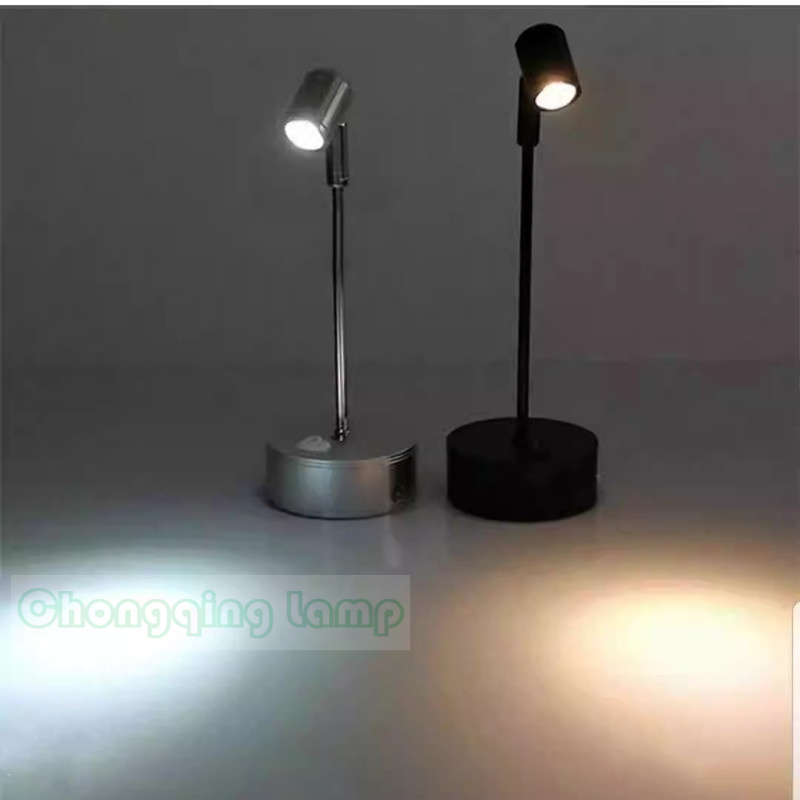 Led Droge Batterij Spotlight Noodsieraden Teller Licht Tentoonstellingskast 1W 3W Bruiloft Rechte Paal Licht Lamp