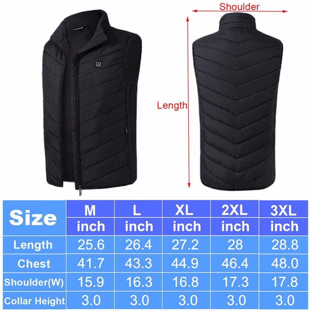 Motorcycle Outdoor Electric Heated Vest Sports Riding Winter Thermal Clothing Feather Warm USB Infrared Heating Waistcoat