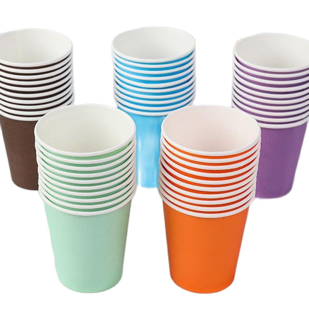 10 sztuk/zestaw jednokolorowe kubki jednorazowe 250ML papier typu kraft sok kubek do mleka środowiskowe zdrowie zaopatrzenie firm