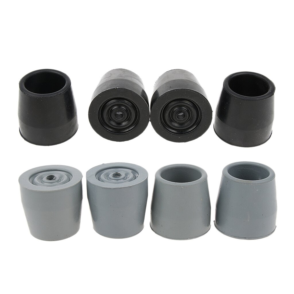 4 Pcs Walking Stick Ferrules Rubber Anti-slid Crutch Rubber Cane Replacement Tips Stability