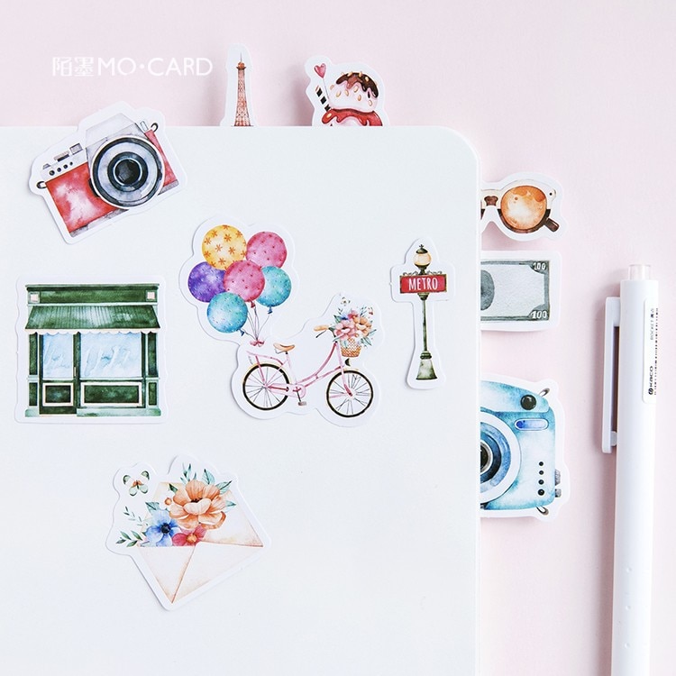 One Person Travel Decorative Stickers Adhesive Stickers DIY Decoration Diary Stationery Stickers Children