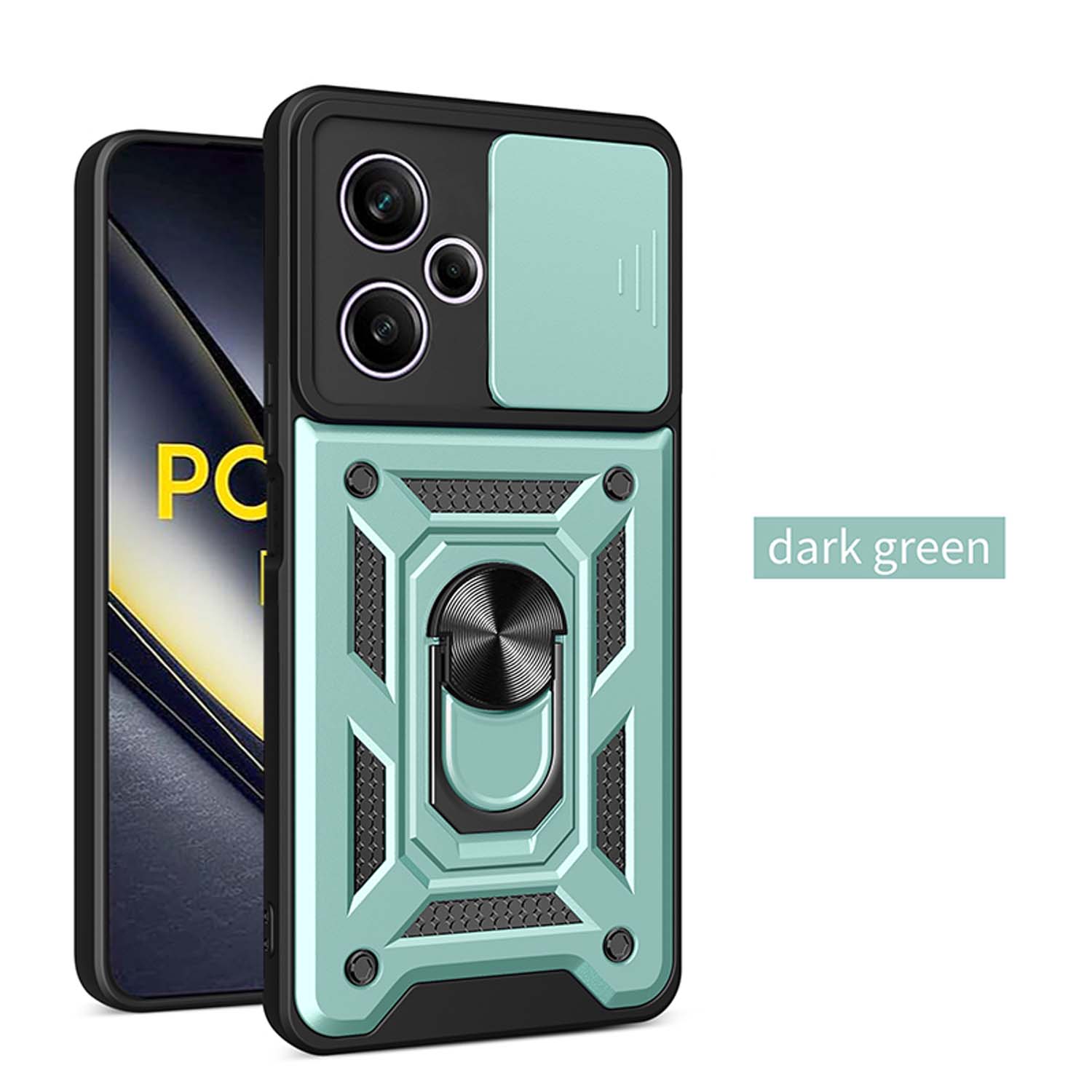 Stötsäkert pansarskal till poco  x7 pro bilhållare telefonskydd för poco  x6 x5 x3 pro  x3 nfc  f6 pro kameralinsskydd fodral: Brun / För oneplus 9e