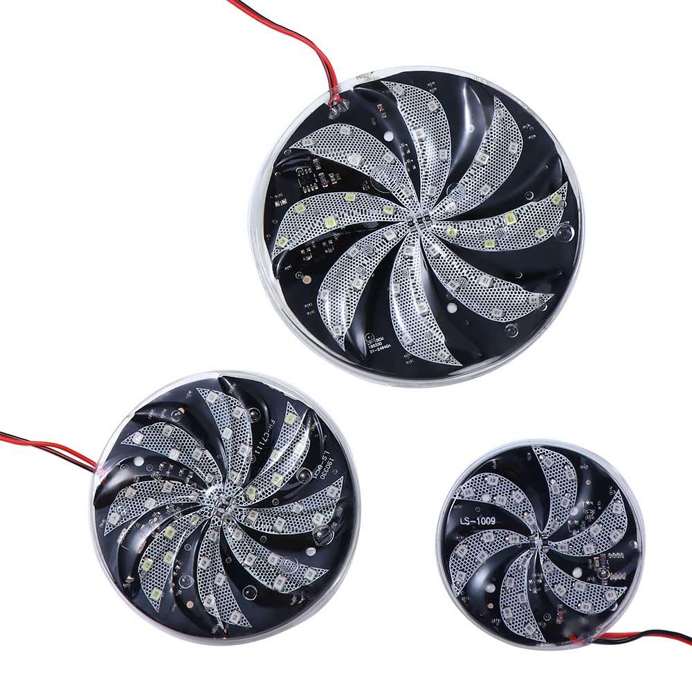 Lumière stroboscopique automatique à LED, lampe flash DC 12V, feux de roue de feu, lumières de moulin à vent modifiées pour moto, lampe de voiture, escales, 6 cm, 8 cm, 10cm