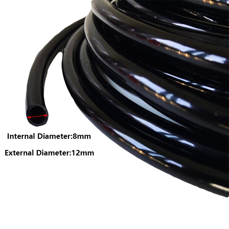 Tuyau Flexible en caoutchouc de Silicone, diamètre 8/12mm, 5 mètres de long