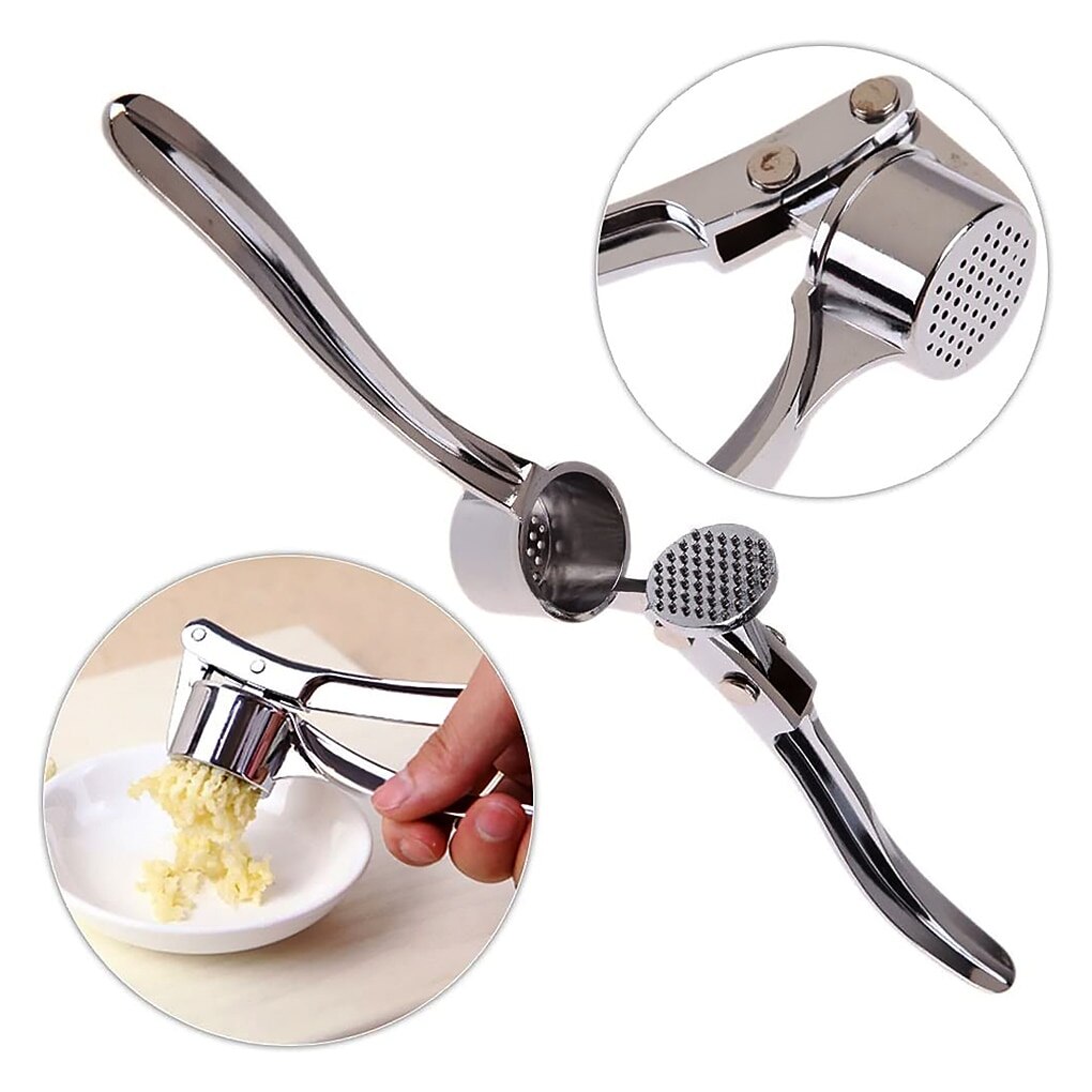 Garlic Press Crusher Mincer Kitchen Stainless Steel Garlic Smasher Squeezer Manual Press Tool