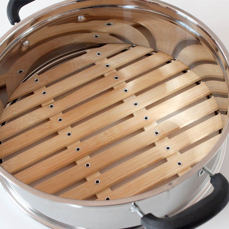 24cm 26cm 30cm 32cm 34cm 36cm Chinese food steamer basket stainless steel bamboo dumplings steamer buns mushiki 24CM to 36CM