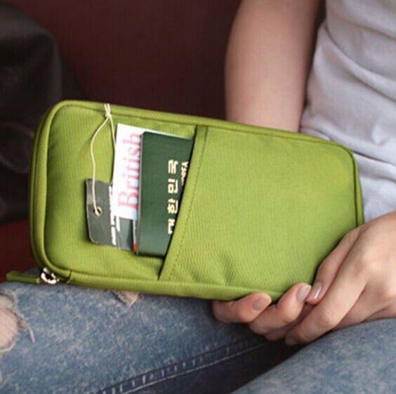 Carteira unissex, carteira para viagem, porta-passaporte familiar, à prova d'água, bolsa para documentos, cartão de identidade e cartão