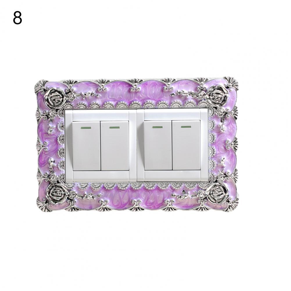 Autocollant de commutateur de Style européen, sans poinçon, en plastique, pour prise murale, pour maison: 8