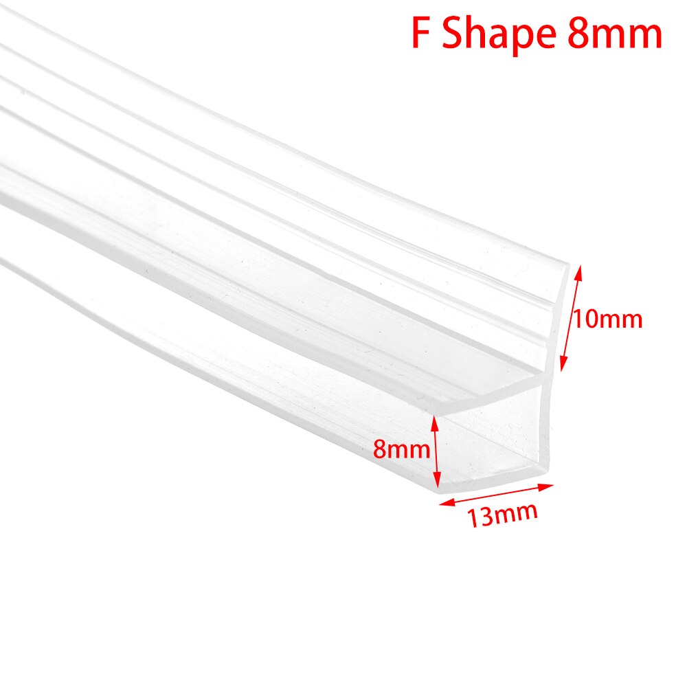 1M 6-12mm F U h Shape Sealing Strips Silicone Rubber Seal Strip Window Seal Glass Door Weatherstrip Hardware Bathroom Accessarie: F Shape 8mm