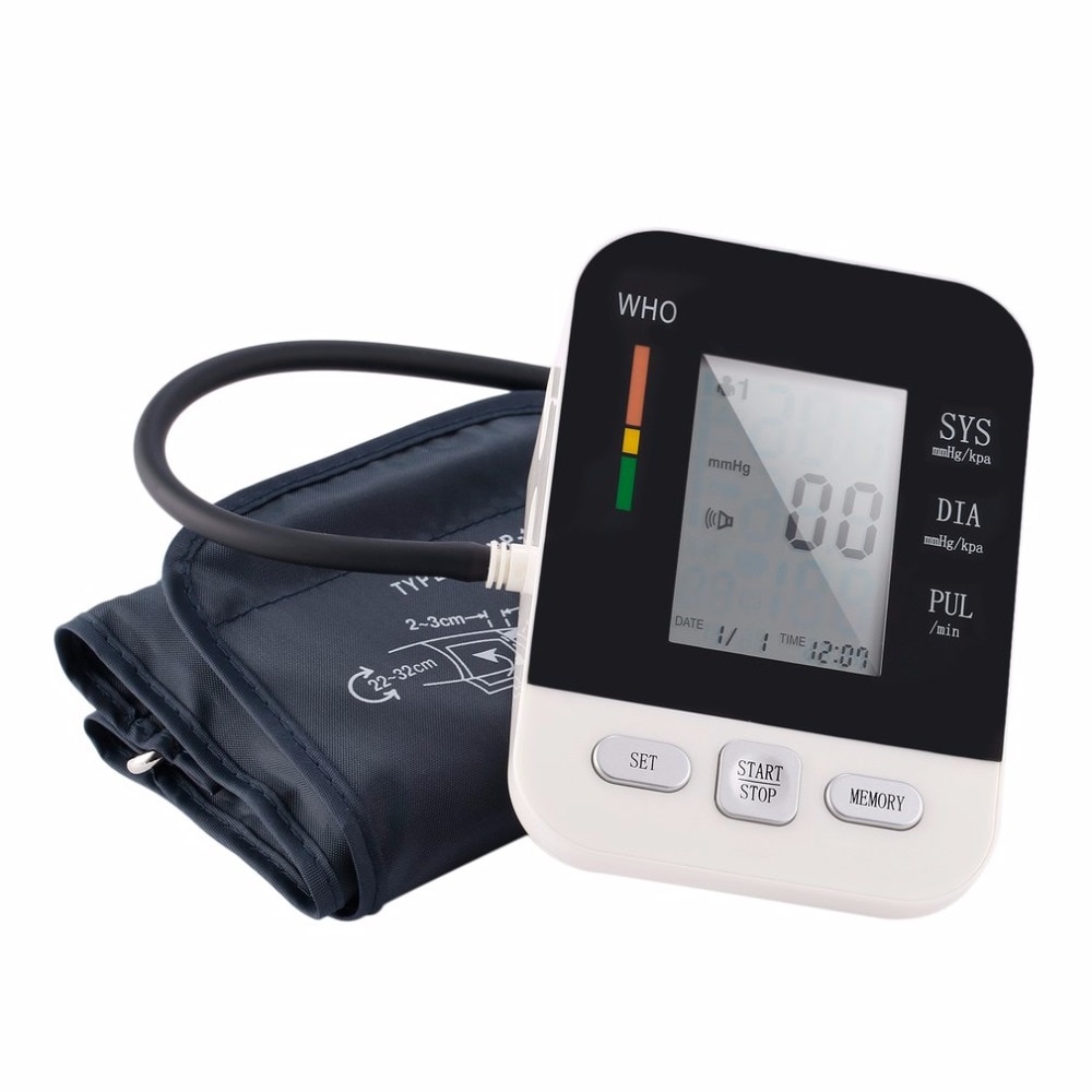 CK-A158 Lcd Digitale Bovenarm Bloeddrukmeter Gezondheidszorg Usb Oplaadbare Elektronische Bloeddrukmeter Hartslagmeter