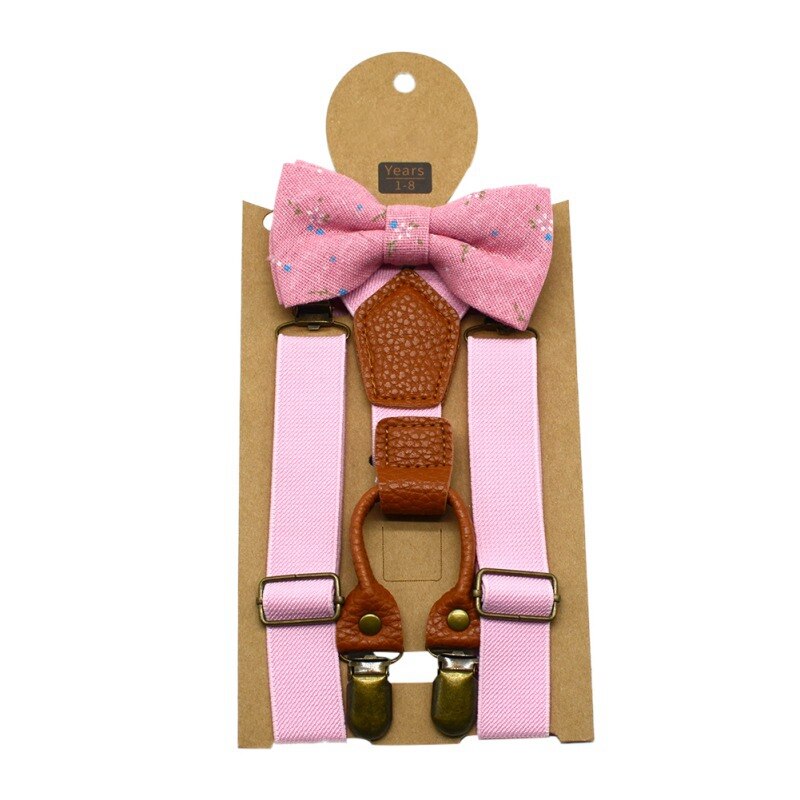 1PCS Kids Elastic Suspenders & Bow Tie Matching Boy Clothing Suit Boy Bowtie Children Costume Adjustable Y-Back Brace Belt: H