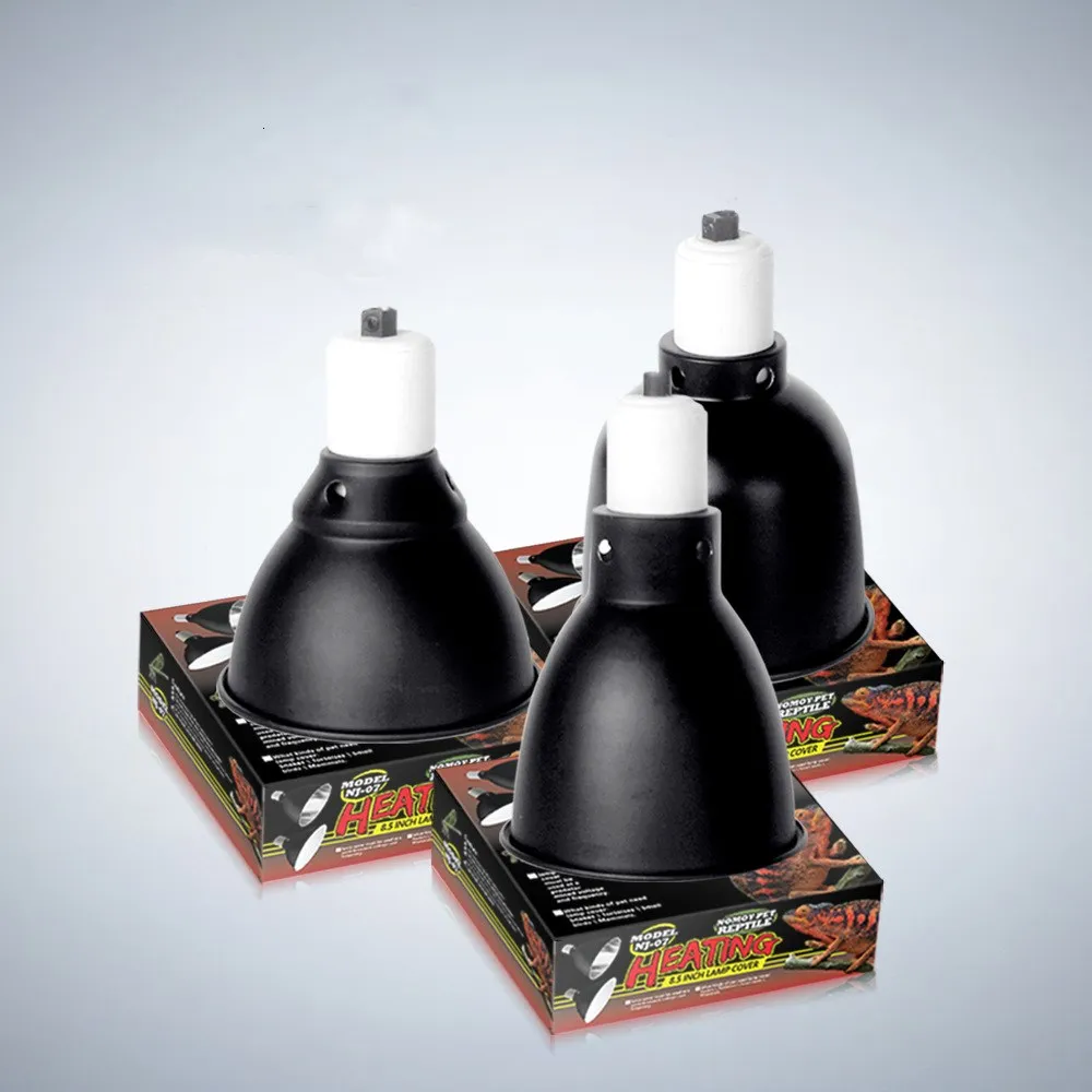 5.5 Inch Reptiel Diepe Koepel Lampenkap Slangen Hagedissen Gekko 'S Terrariums Licht Armatuur Reptiel Lamp Dop Optische Reflectie Cover