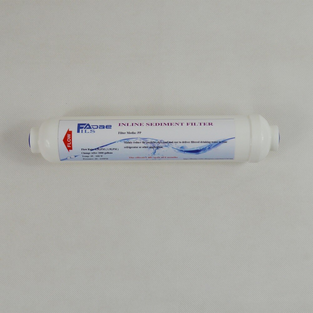 Koelkasten En Ro Systeem Water Filters T33 Inline Pre/Post Sediment Filter 2000 Gal, 2 "Od X 10" Lengte (2 Pack)