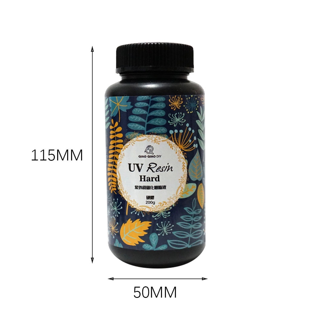 200g UV Ultraviolet Resin Gel Curing Quick-drying Non-toxic Transparent Sunlight Activated Hard DIY Curing Epoxy Resin Jewelry