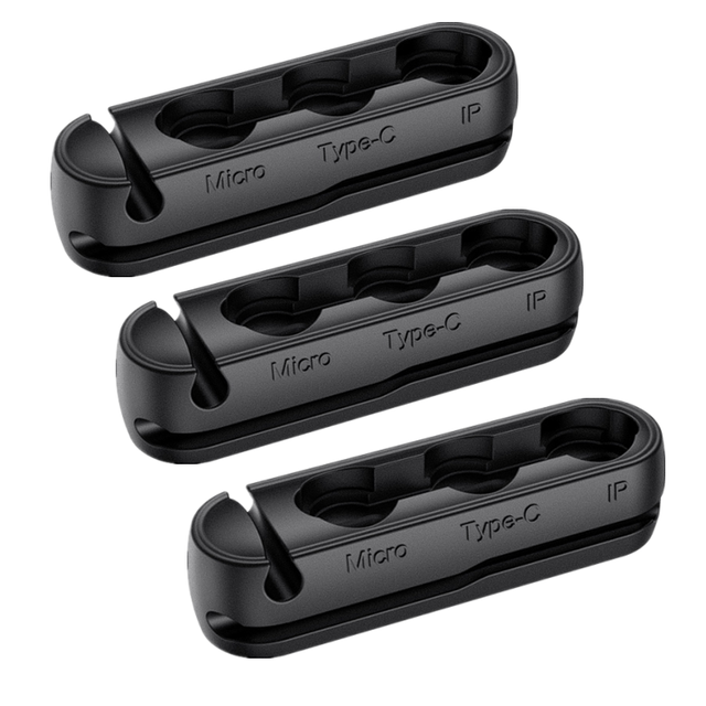 Kabel Organizer & Magnetische Stekker Doos Siliconen Usb Kabelhaspel Flexibele Kabel Management Clips Voor Mouse Oortelefoon Houder: Rood