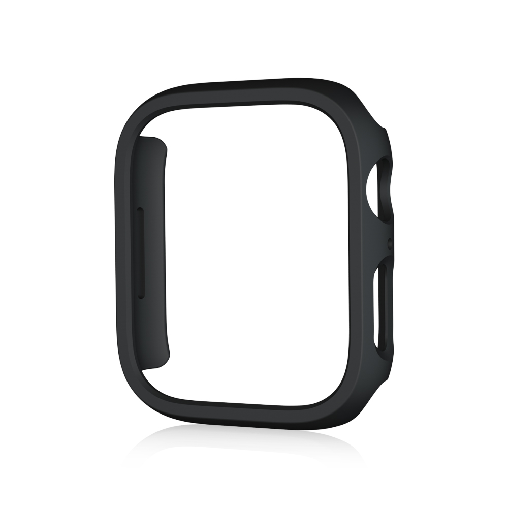 Matte Case For Apple Watch 44mm 40mm 41mm 45mm Hollow out Screen Protector PC Frame Cover apple watch Series 9 8 7 6 5 4 se: WHITE / 1.9 Inches & Under