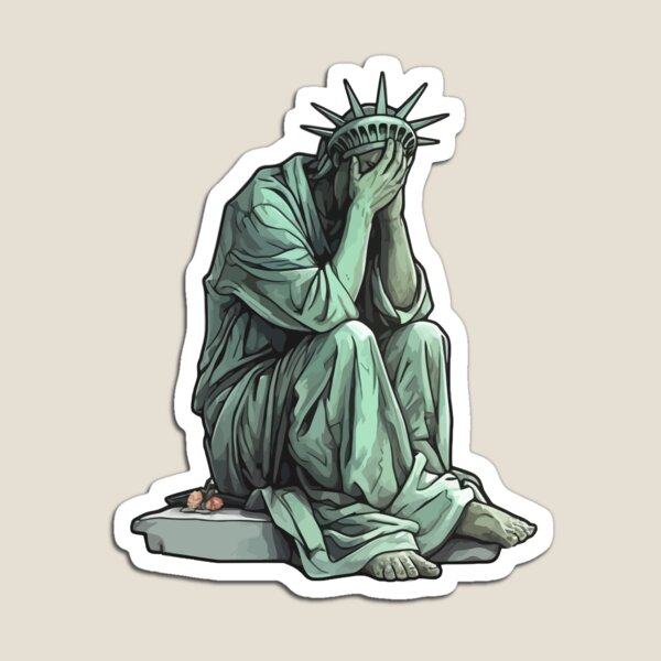 Statue de la liberté pleurant aimant pour réfrigérateur organisateur jouet support de réfrigérateur décor magnétique mignon coloré drôle enfants maison