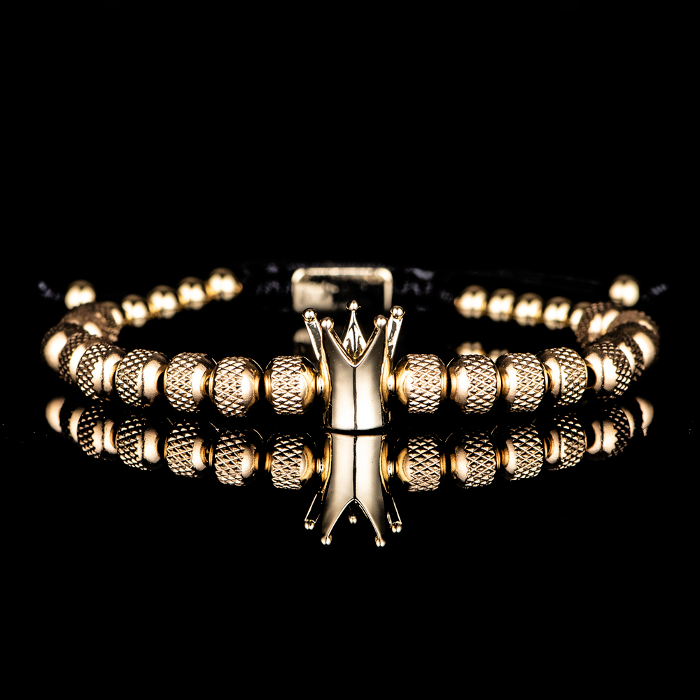 Bracelet couronne de luxe SION L pour homme, acier inoxydable, acier au titane, or, bracelet document, taille soeur, bijoux: Estampage à chaud
