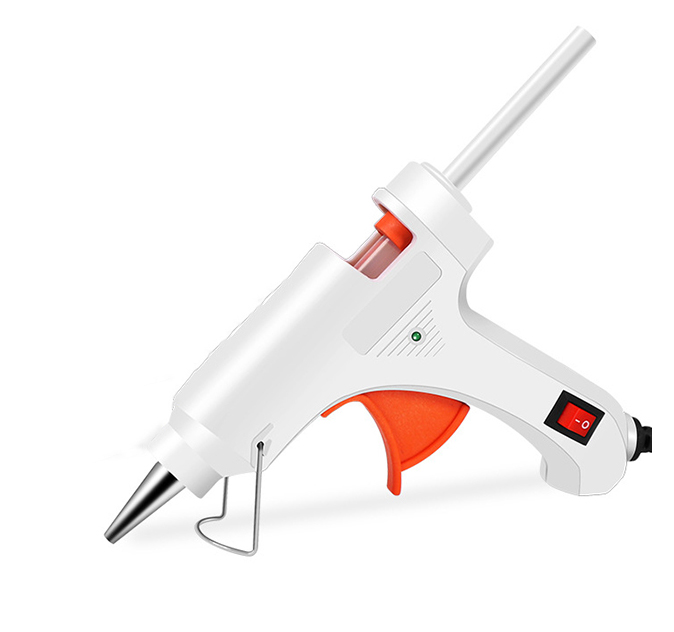 Glue Gun High Temp Heater Melt Glue Gun With 20PC Premium Glue Sticks Mini Gun DIY Tools: white