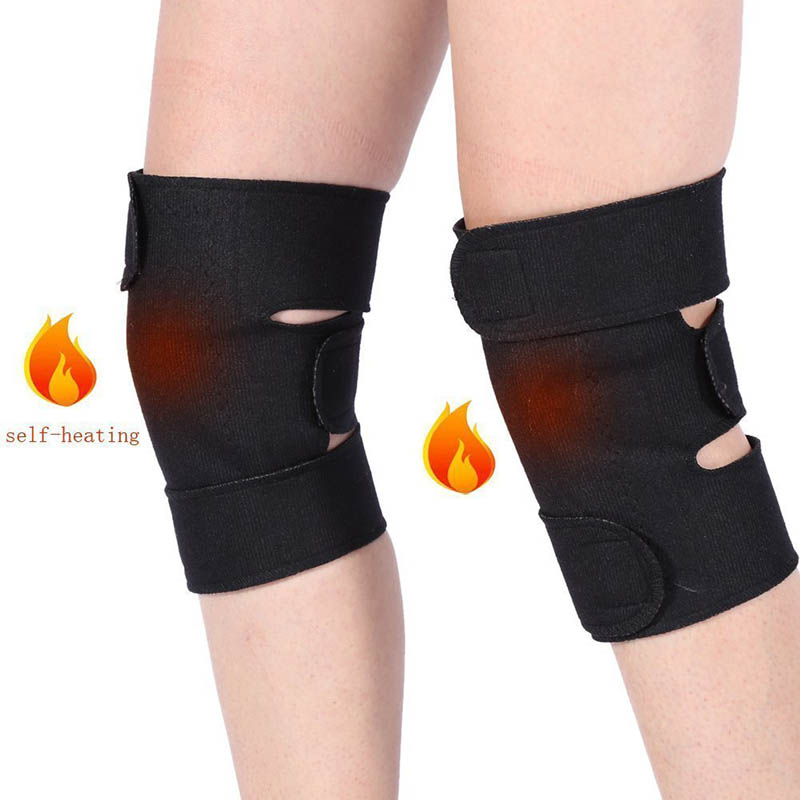 2 Pcs Zelfverhitting Knie Ondersteuning Koude-Proof Verstelbare Toermalijn Magnetische Therapie Pad Artritis Brace Beschermende Riem JS88