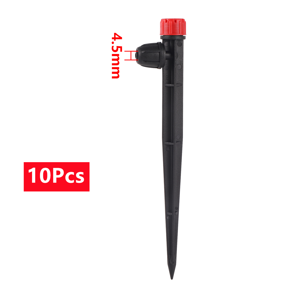 Dispositif de micro-pulvérisation d'irrigation de jardin, gouttes rouges réglables branchées au sol, flèche goutte à goutte à cercle complet, résistant à 360, 8 trous, 10 pièces, 100 pièces
