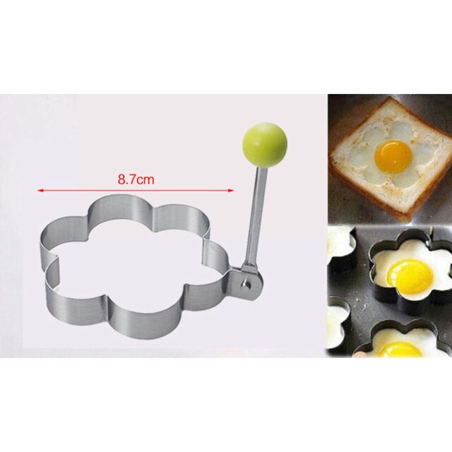 Accessori da cucina anello per stampo per pancake in acciaio inossidabile cottura di uova fritte plasmatore cuoco di alta qualità e sicuro: fiore