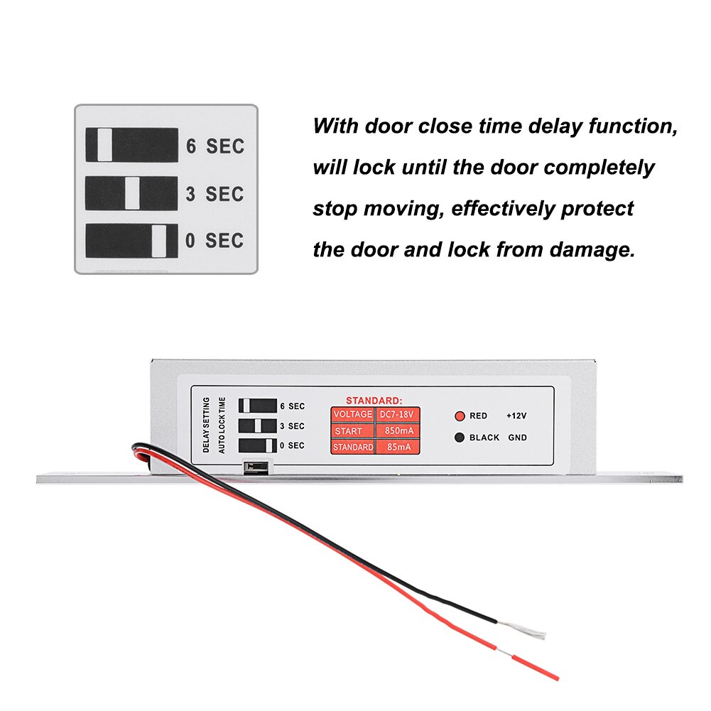 door lock Electric Mortise Lock with Time Delay Low Temperature Bolt Lock NC Mode for Access Control electronic door lock
